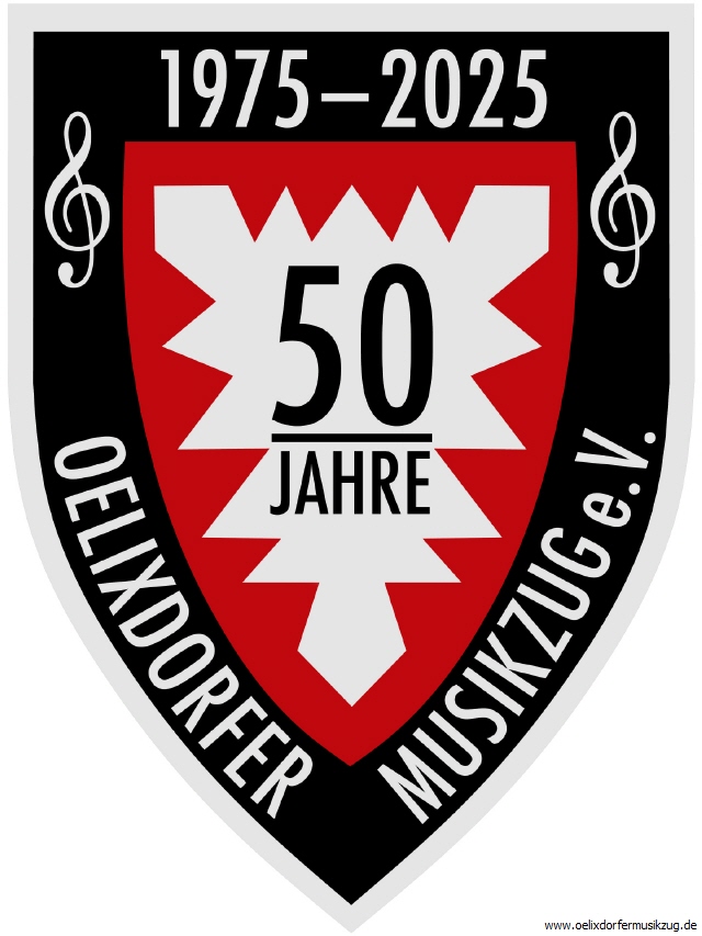 Jubil&auml;umslogo Oelixdorfer Musikzug e.V.